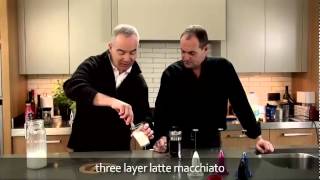 aerolatte  milk frother makes three layer caffè latte macchiato [upl. by Joycelin]