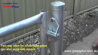 Gate Latch 2 way for round pipe and square [upl. by Ailegra632]