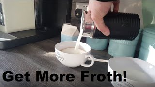 How to Get More Froth from Your Nespresso Coffee Aeroccino  Nespresso tips and help [upl. by Koenraad]